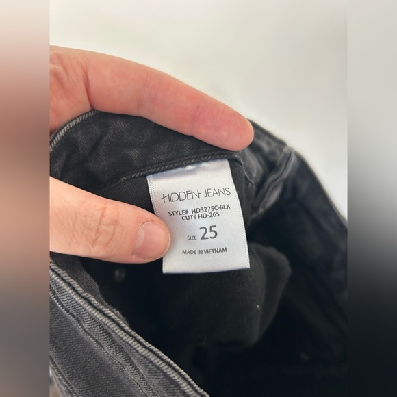 Hidden Black Cropped Distressed Jeans Size 25 - Picture 9 of 9